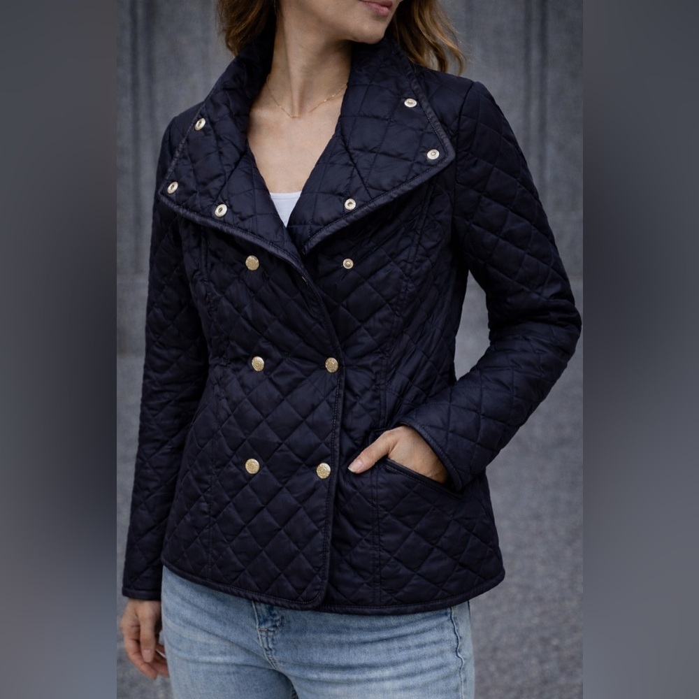 Jessica Simpson Dark Navy Quilted Jacket Women’s Size S – Like New